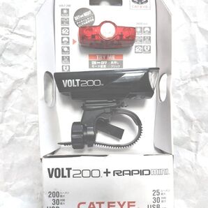 半額以下 キャットアイ LEDヘッドライト&テールライトセット VOLT200+RAPID mini SET USB充電式