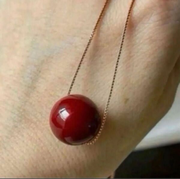 新商品 海外で人気ある赤血珊瑚16mm 金銭運 仕事運アップ アクセサリー レディース ネックレス