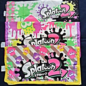 給食用ナフキン 3枚 ニンテンドー Splatoon2 スプラトゥーン2 中古品 お弁当 学校 学用品