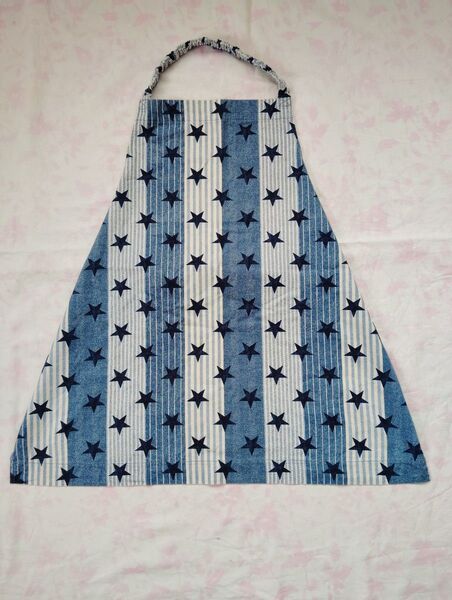 子供用 児童用 エプロン ハンドメイド 星柄 サイズ140-150くらい