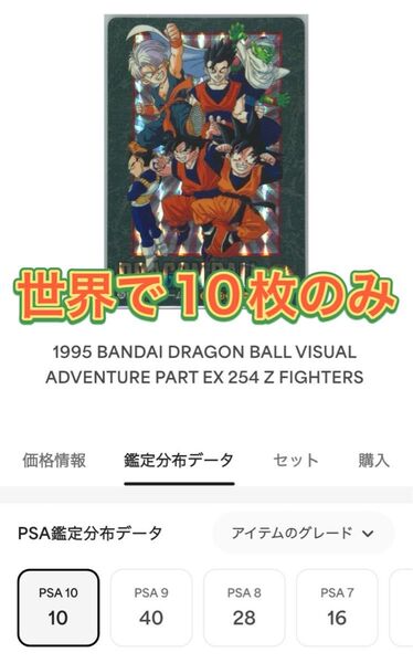 ドラゴンボール ビジュアルアドベンチャー PSA10