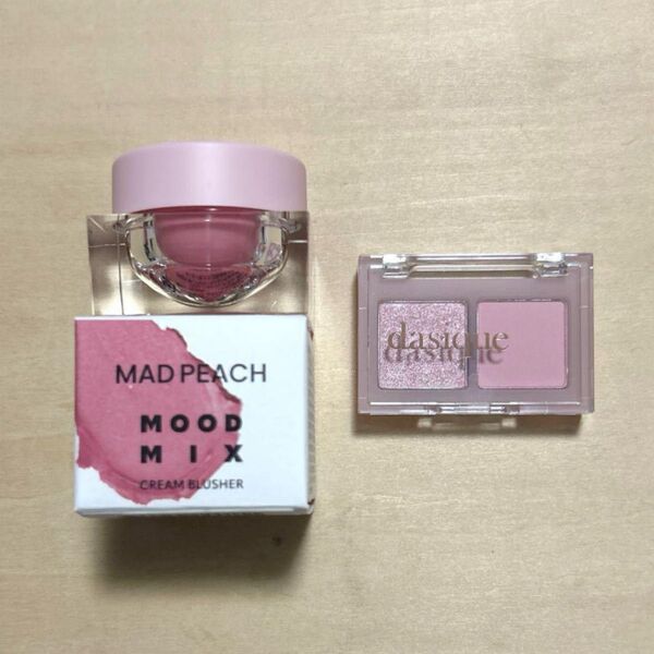 マッドピーチ ムードミックスクリームチーク デイジーク デュアルシャドウパレット 韓国コスメ ピンクメイク