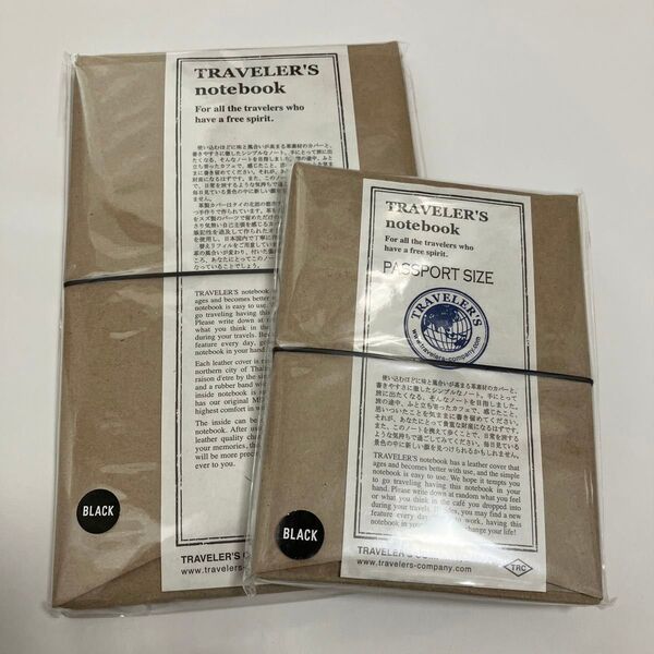 値下げ不可!2冊 TRAVELER'S notebook トラベラーズノート パスポートサイズ レギュラーサイズ ブラック 新品
