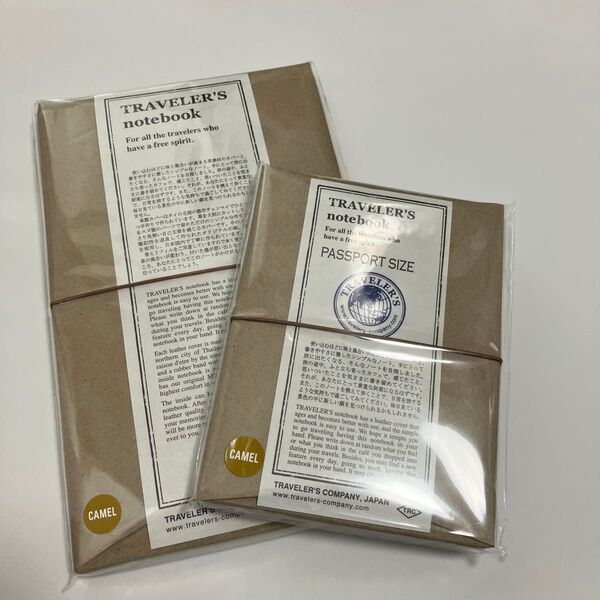 値下げ不可!2冊 TRAVELER'S notebook トラベラーズノート パスポートサイズ レギュラーサイズ キャメル 新品