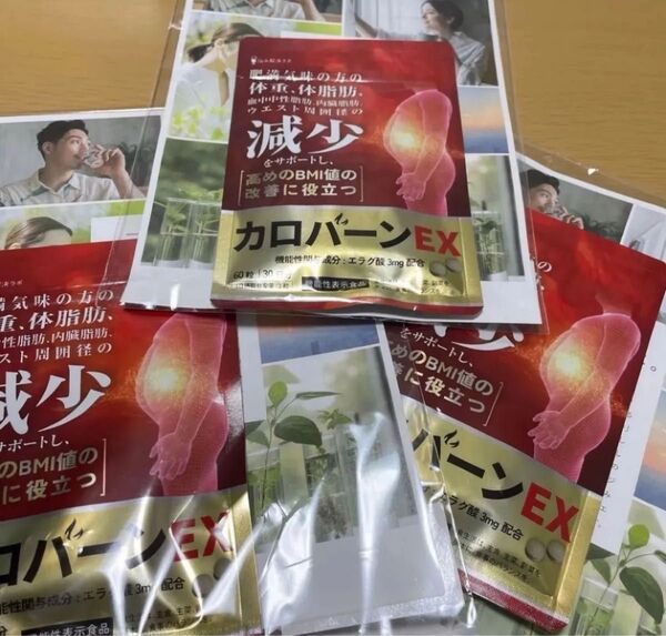 【3袋セット】新品 カロバーンEX 30日分 肥満気味 血中中性脂肪 内臓脂肪 エラグ酸