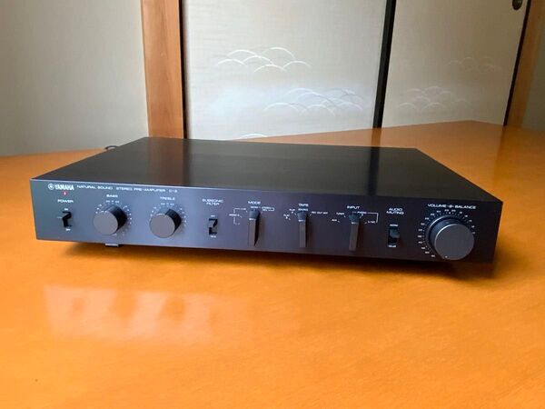 名機 YAMAHA NATURAL SOUND STEREO PRE-AMPLIFIER C-2 動作品 現在使用中