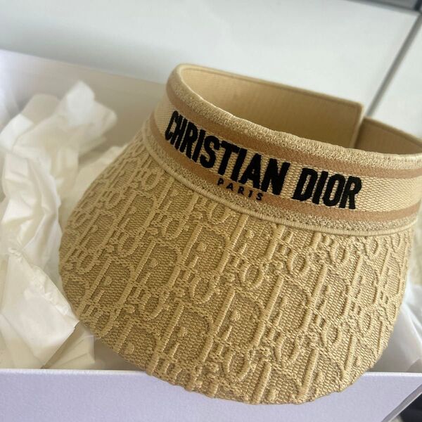 Christian Dior サンバイザー ベージュ 未使用