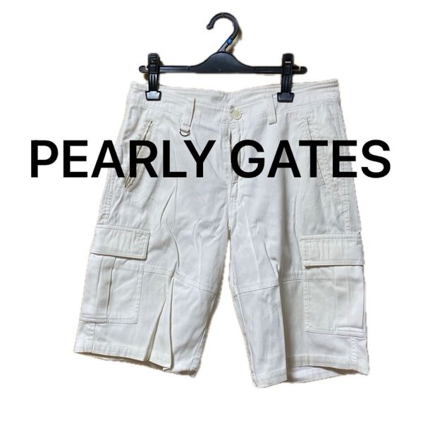 PEARLY GATES ハーフパンツ オフホワイト ゴルフハーフパンツ サイズ4