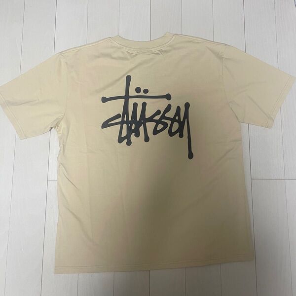 新品 STUSSYロゴデザインTee Tシャツ クリームベージュ XL