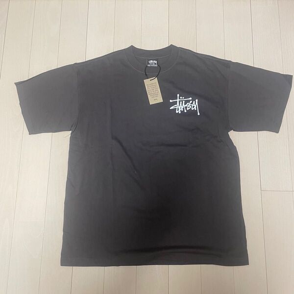 新品 STUSSY ロゴデザインTee 半袖 Tシャツ チャコールグレー XL