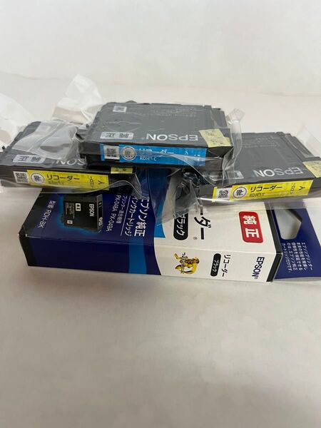 EPSON 純正インク リコーダー ブラック1.シアン1.イエロー2 4本セット EPSON インクカートリッジ