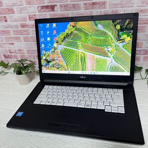 ★美品富士通500GB メモリ8GB★A576/P Celeron 3855U Win11 Office DVD ノートPC448