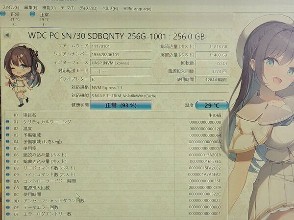 12844H WD SN730 NVme 2280 m.2 SSD 256Gb