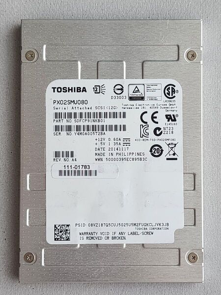TOSHIBA Serial Attached SCSI 12GB/s 2.5''SSD 800GB