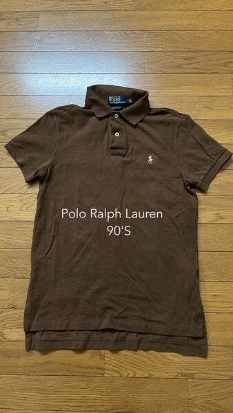 ポロ ラルフローレン Ralph Lauren ポロシャツ 半袖 ブラウン インパクト21 90年代