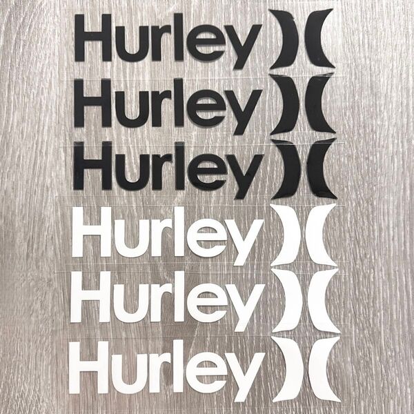 Hurley ハーレー アイロンシート 白黒 6枚セット