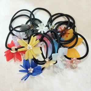 ヘアゴム フラワー まとめ売り
