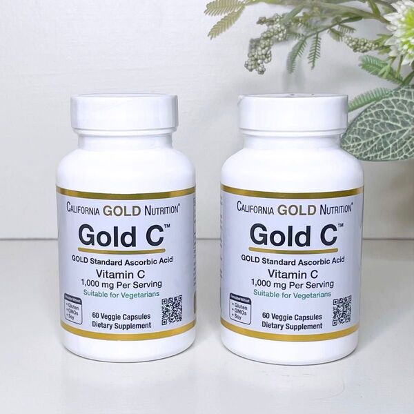 California Gold Nutrition ビタミンC 1,000mg 60粒 2箱