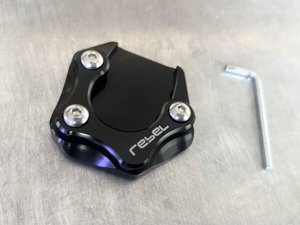 レブル250 500 サイドスタンド プレート 拡大 エクステンション ブラック