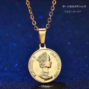 コインネックレス ステンレスネックレス ステンレスチェーン ゴールド