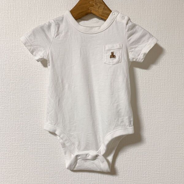 baby GAP ギャップ くまさん ロンパース 白 ベビー70cm
