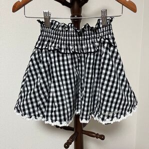 mezzo piano メゾピアノ ギンガムチェックスカート キッズ120cm