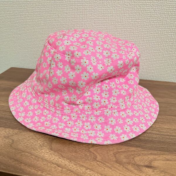GAP ギャップ 花柄バケットハット ピンク キッズ50-52cm