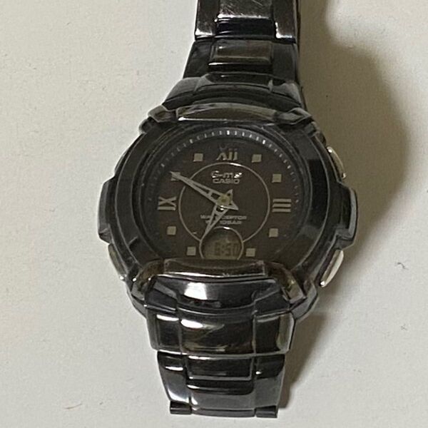 【CASIO G-ms MSG-1200YD 電波ソーラー 黒 純正メタルバンド】
