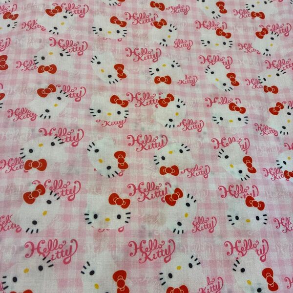 キティちゃん hello kitty 生地 布 シーチング 給食袋 かわいい