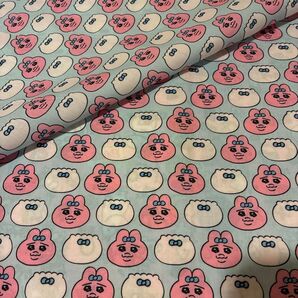 おぱんちゅうさぎ パンツ 水色 生地 布 シーチング 給食袋 かわいい