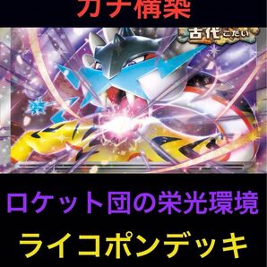【ロケット団の栄光環境】ポケモンカード ライコポン 構築済みデッキ タケルライコex オーガポンみどりのめんex 最新環境 即発送