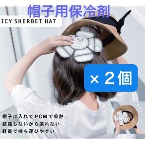 ワイズポート PCM ICY SHERBET HAT シャーベットハット(スノーホワイト)×2個 冷却帽子パッド 帽子用保冷剤