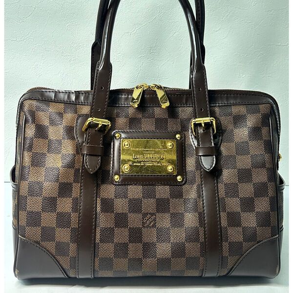 美品 ルイヴィトン バークレー 【ダミエ】レディース ハンドバッグ N52000 LOUIS VUITTON ダミエ ブラウン
