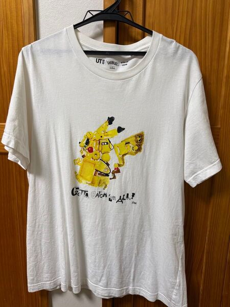 ユニクロ ポケモン UT Tシャツ ピカチュウ ロボットデザイン 白 Mサイズ Gotta Catch 'Em All!