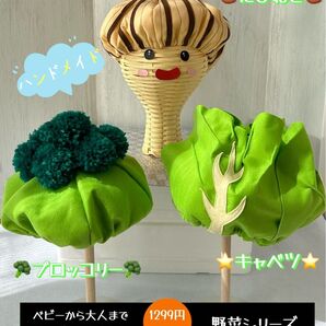 ハンドメイド 野菜 帽子 コスプレ ハロウィン オーダー可 135