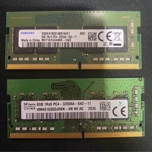 ノートPC用メモリー DDR4 3200 16GB
