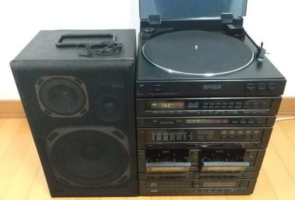 【3点セット】Sansui サンスイ CD-Wカセットレシーバー レコードプレーヤー システムコンポ カセットテープ