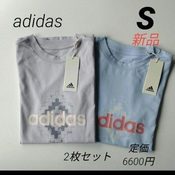 新品adidas 半袖Tシャツ W WOVN グラフィックTシャツ アディダスS