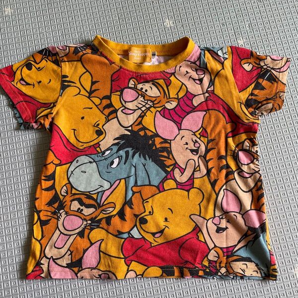 ディズニーリゾート プーさんTシャツ 総柄 キッズ100