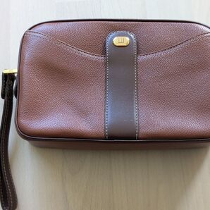 dunhill ダンヒル セカンドバッグ レザー ブラウン