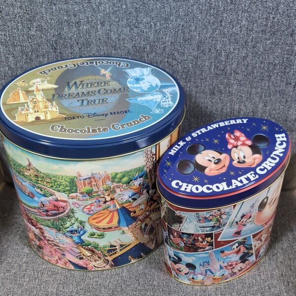 ディズニー チョコレートクランチ缶 空き缶2つ