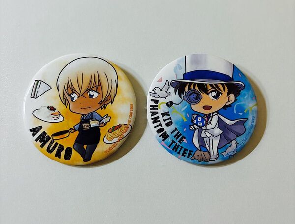 名探偵コナン缶バッジ【安室&怪盗キッド】