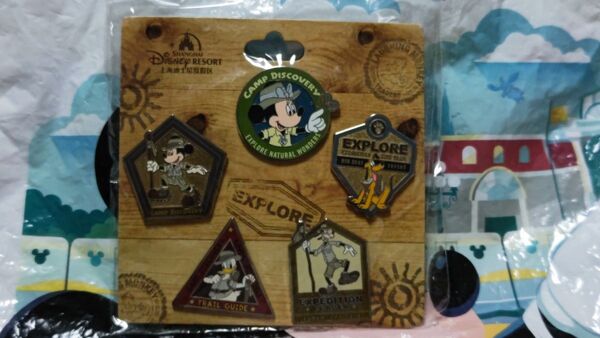 上海ディズニーランド ピンバッジ 5個セット