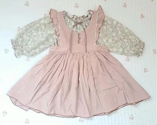 ハンドメイド作家様 ブラウス&ワンピセット 90