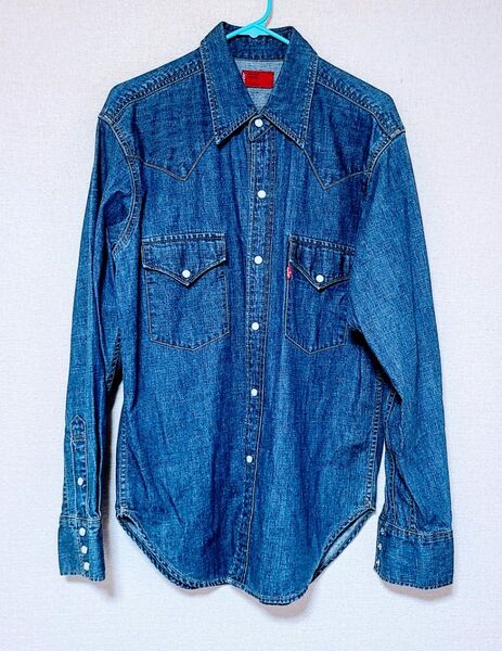 Levi's リーバイス RED TAB レッドタブ 60505-5007 インディゴ デニムシャツ M 貝ボタン