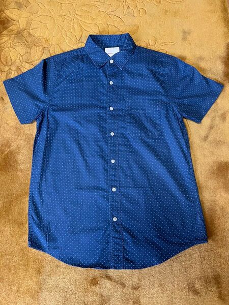 AMERICAN EAGLE OUTFITTERS 半袖シャツ ドット柄 ネイビー