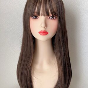 新品 フルウィッグ ロング ストレート ナチュラルブラウン 耐熱 かつら ウィッグ