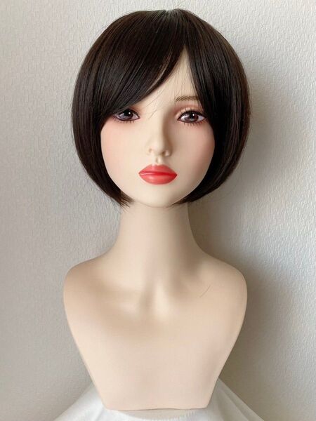 新品 フルウィッグ ショート ボブ ナチュラルブラック 耐熱 かつら ウィッグ