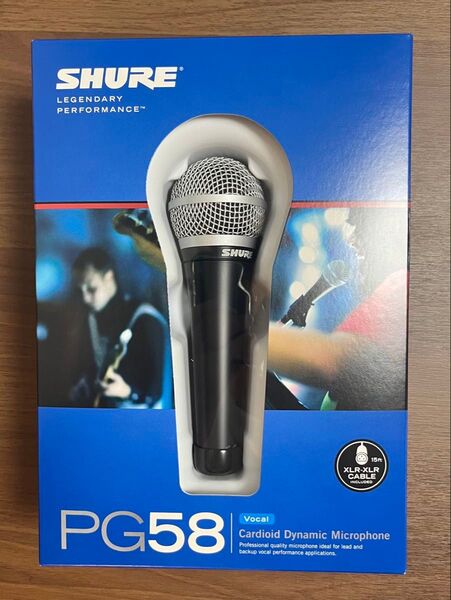 【新品】SHURE PG58-XLR ボーカル用マイク マイクケース・マイクケーブル付