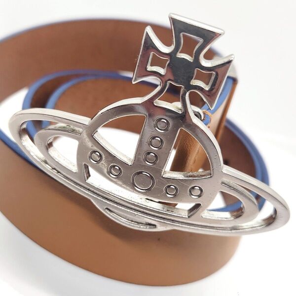 ヴィヴィアンウエストウッド ビッグ シルバー オーブ レザーベルト vivienne westwood big orb belt